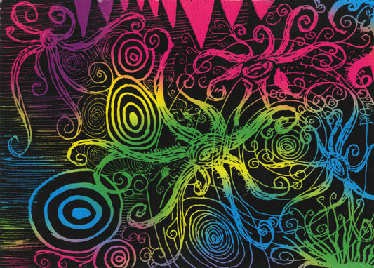 Mini Art Card-Basket Starfish Duo