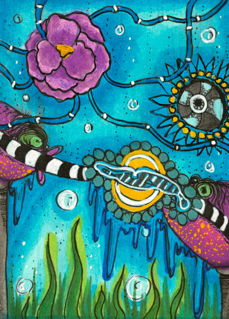 Fishy Kisses-Mini Art Card