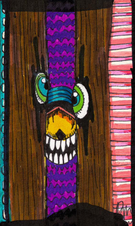 Mini Art Card-"Here's Doggie!"