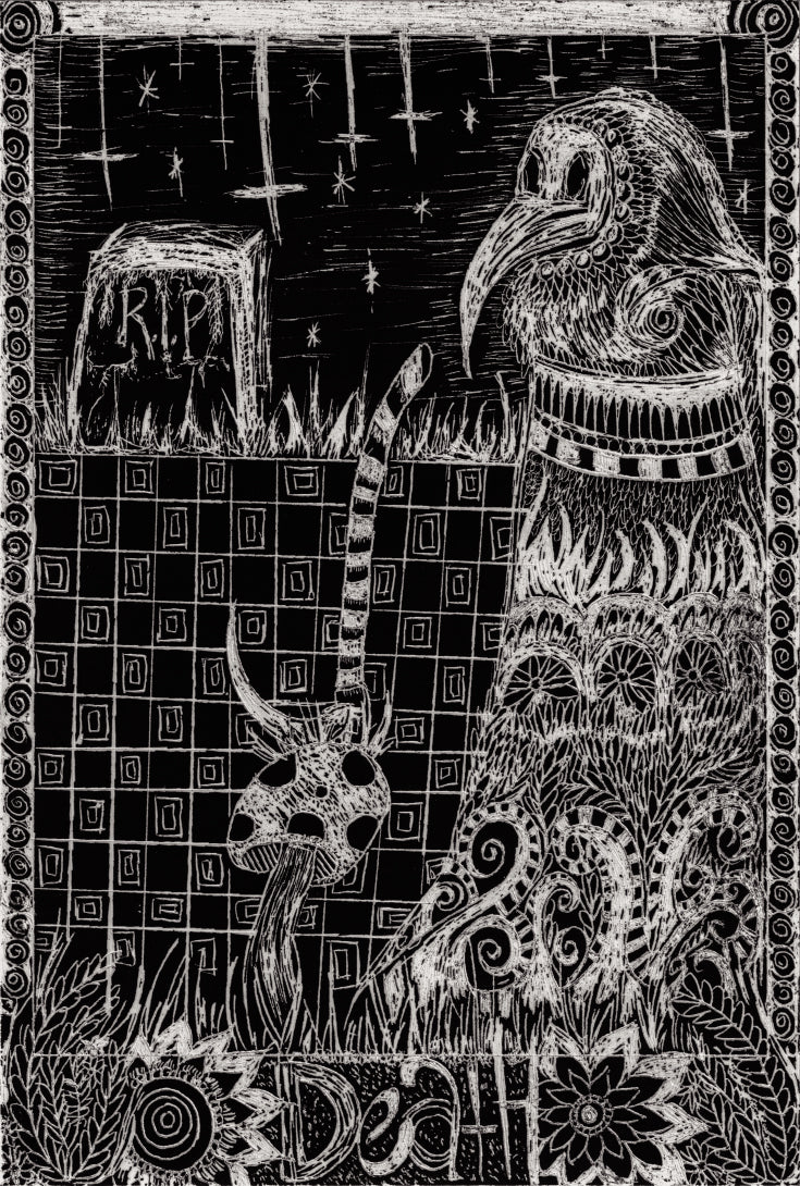 Death-Scratch Art-8.5" x 11"