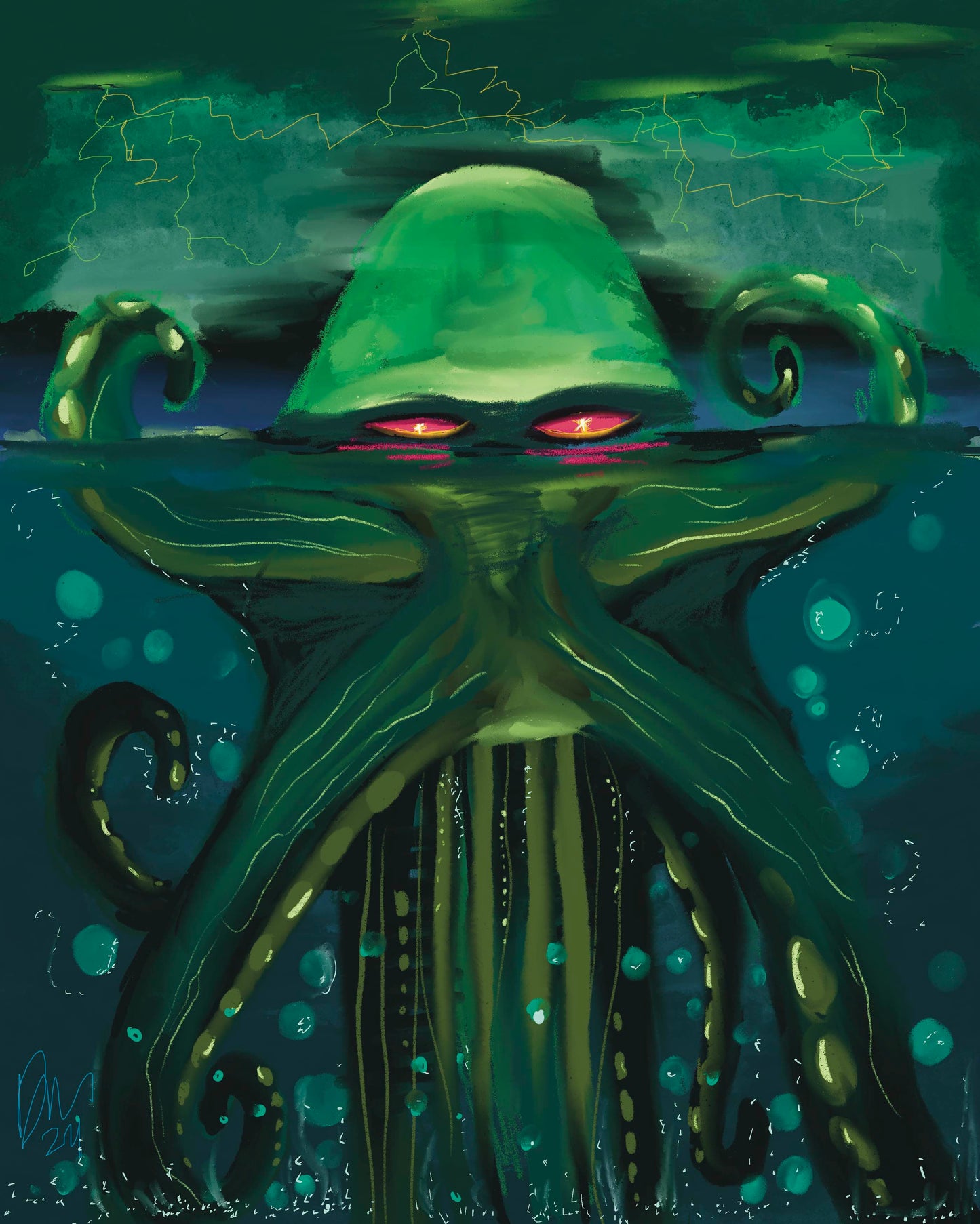 Mt. Cthulhu-Mini Print-5"x 7"