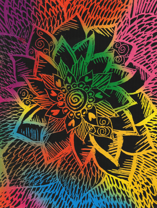 Mini Art Card-Petal Dance #2