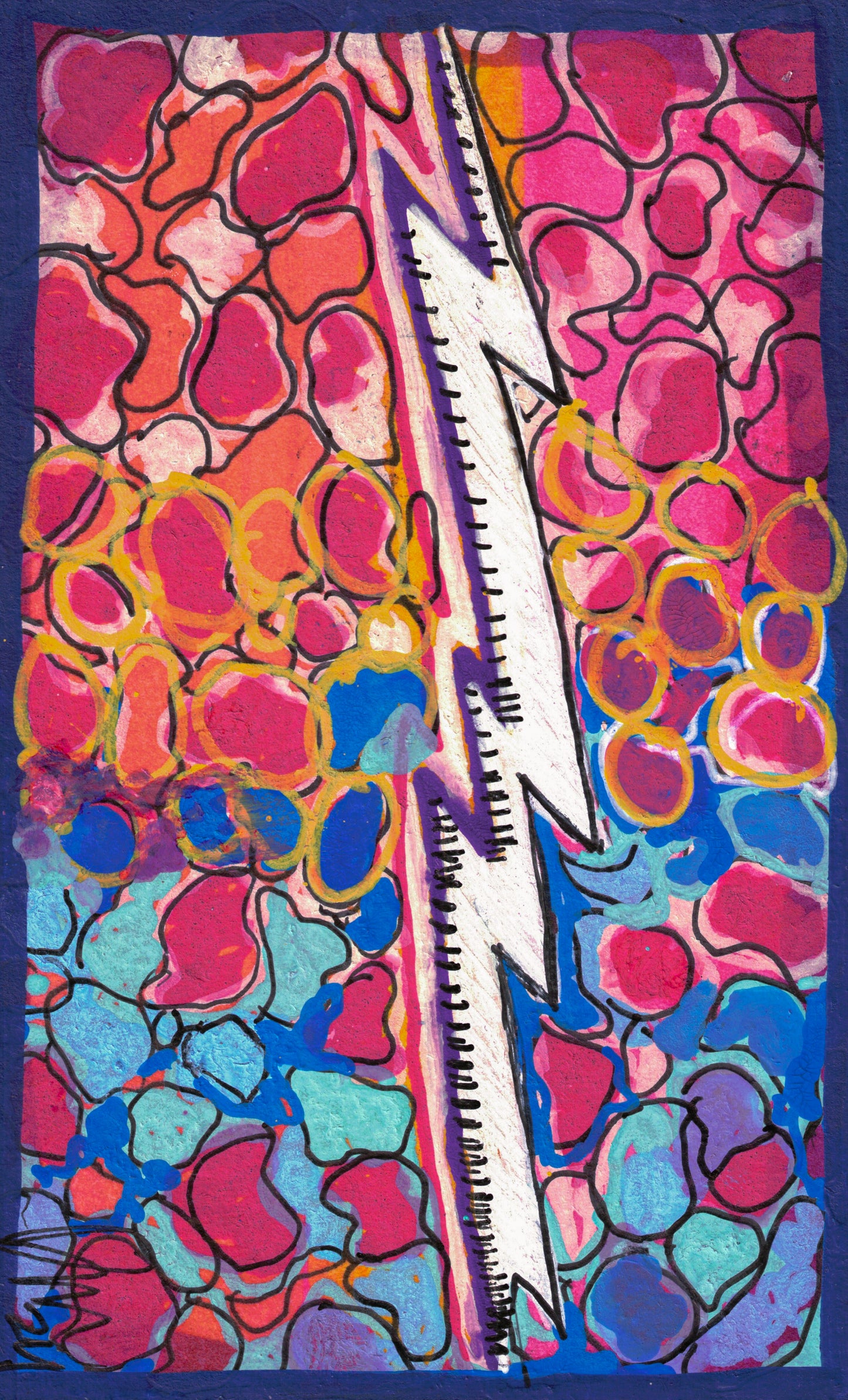 Mini Art Card-Lightning Bolt